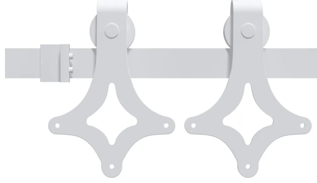 Porta Deslizante vidaXL com Conjunto de Hardware Branco 93x202 cm Made