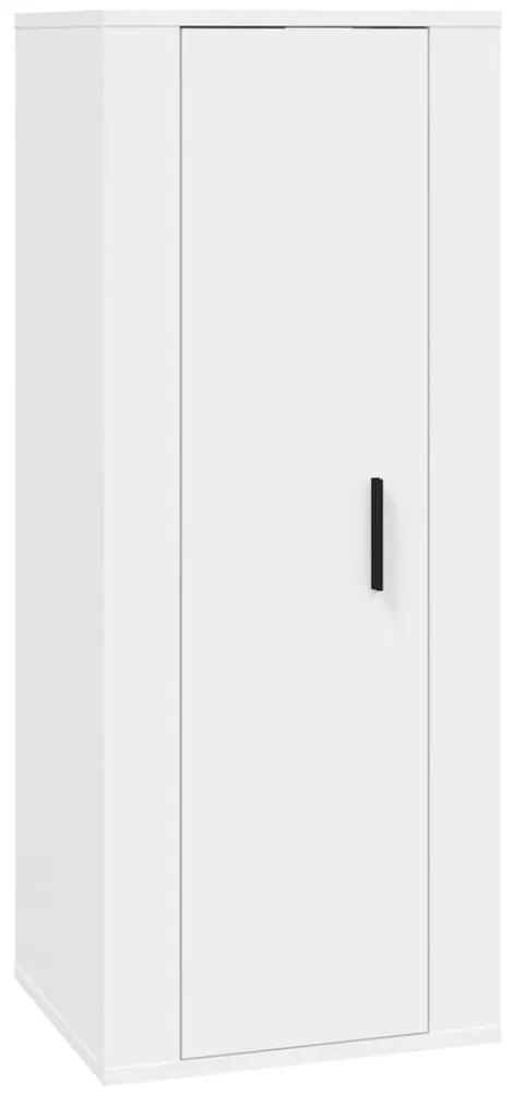 2 pcs conjunto móveis de TV derivados de madeira branco