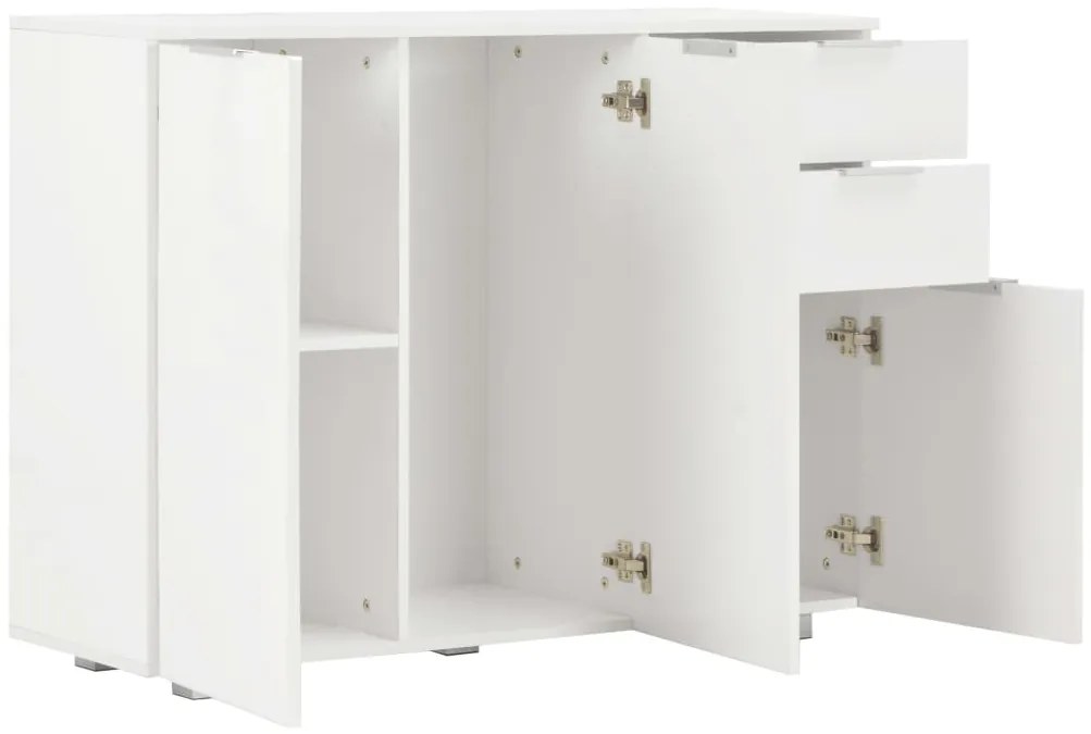 Aparador 107x35x80,5 cm branco brilhante