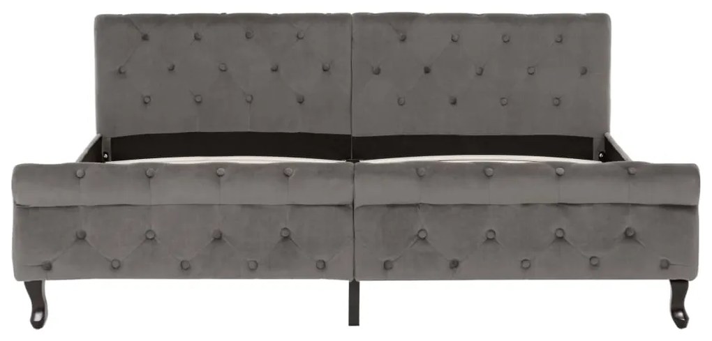 Estrutura de cama 180x200 cm veludo cinzento