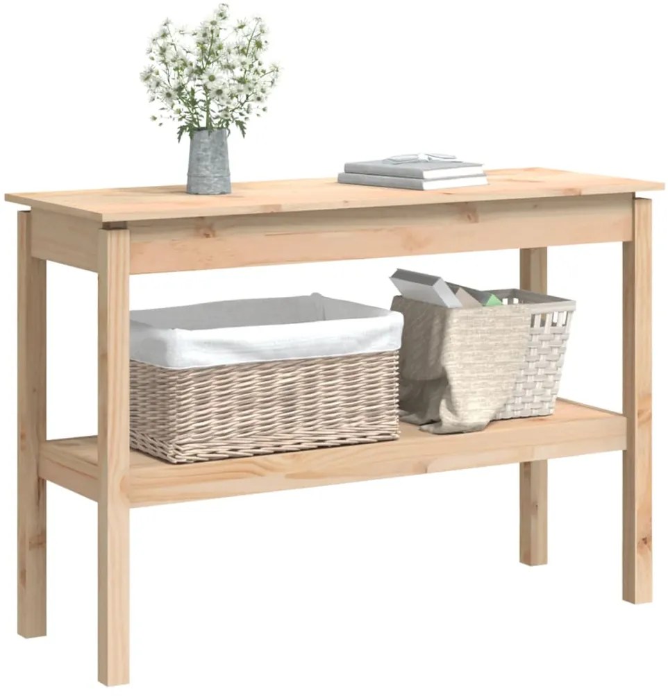 Mesa consola 110x40x75 cm madeira de pinho maciça