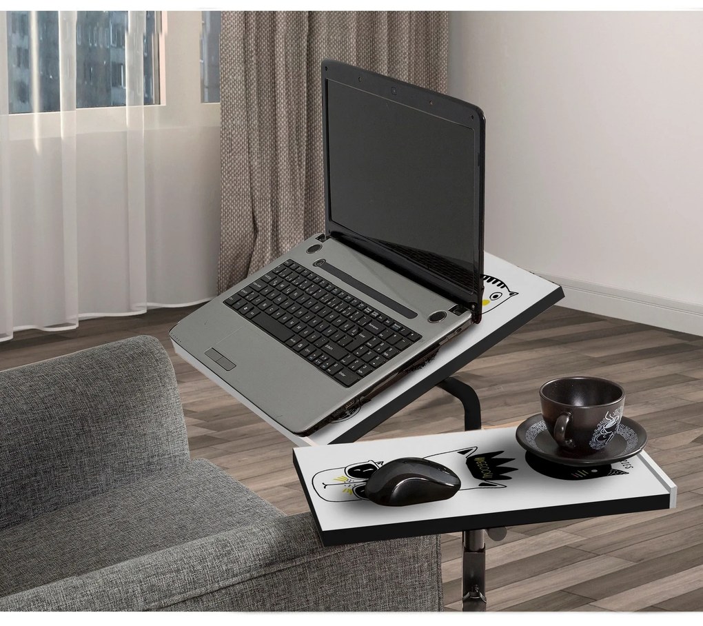 Secretária Ajustável Laptop Glen – Branco – 67 x 87 x 45,5 cm