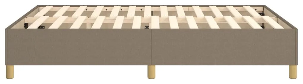 Cama sem colchão 140x200 cm tecido castanho-acinzentado