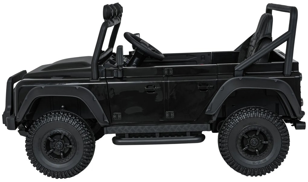 Jipe elétrico para Crianças 24V Land Rover Defender 110 SVX Concept Rodas Espuma EVA, Assento couro ecológico Preto