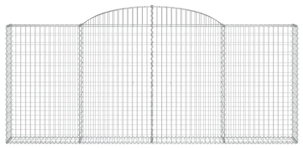 Cestos gabião arqueados 4pcs 300x30x120/140cm ferro galvanizado