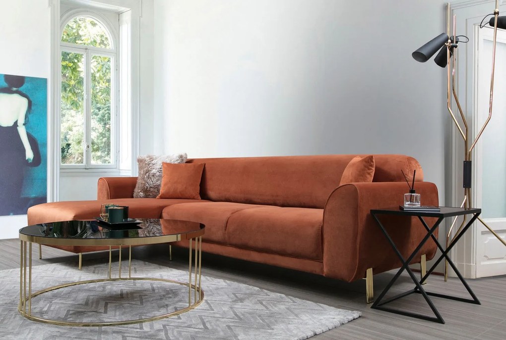Sofá-Cama de Canto Image Corner – Canela – 287 x 169 cm