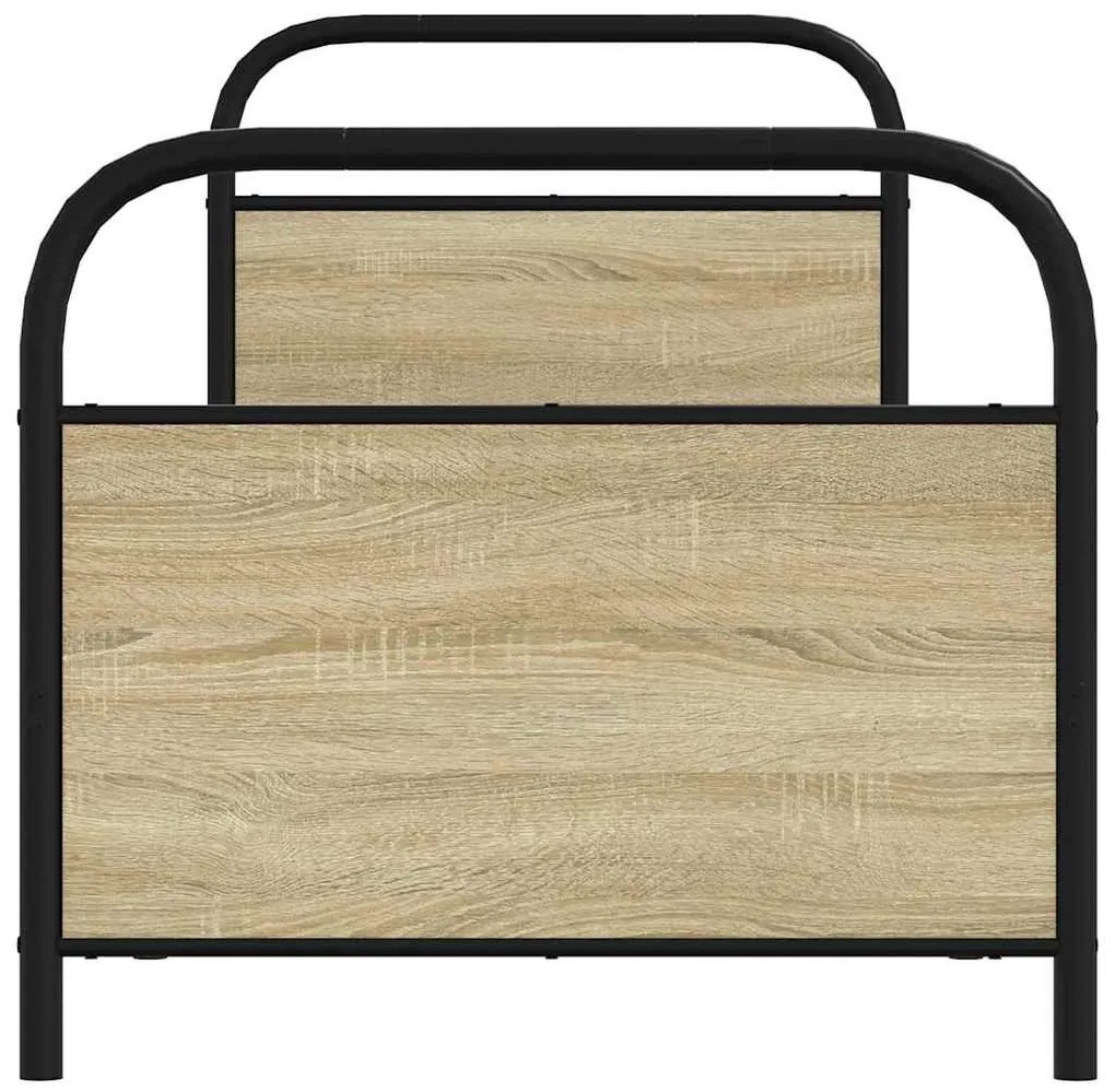 Estrutura cama s/ colchão derivados de madeira carvalho sonoma