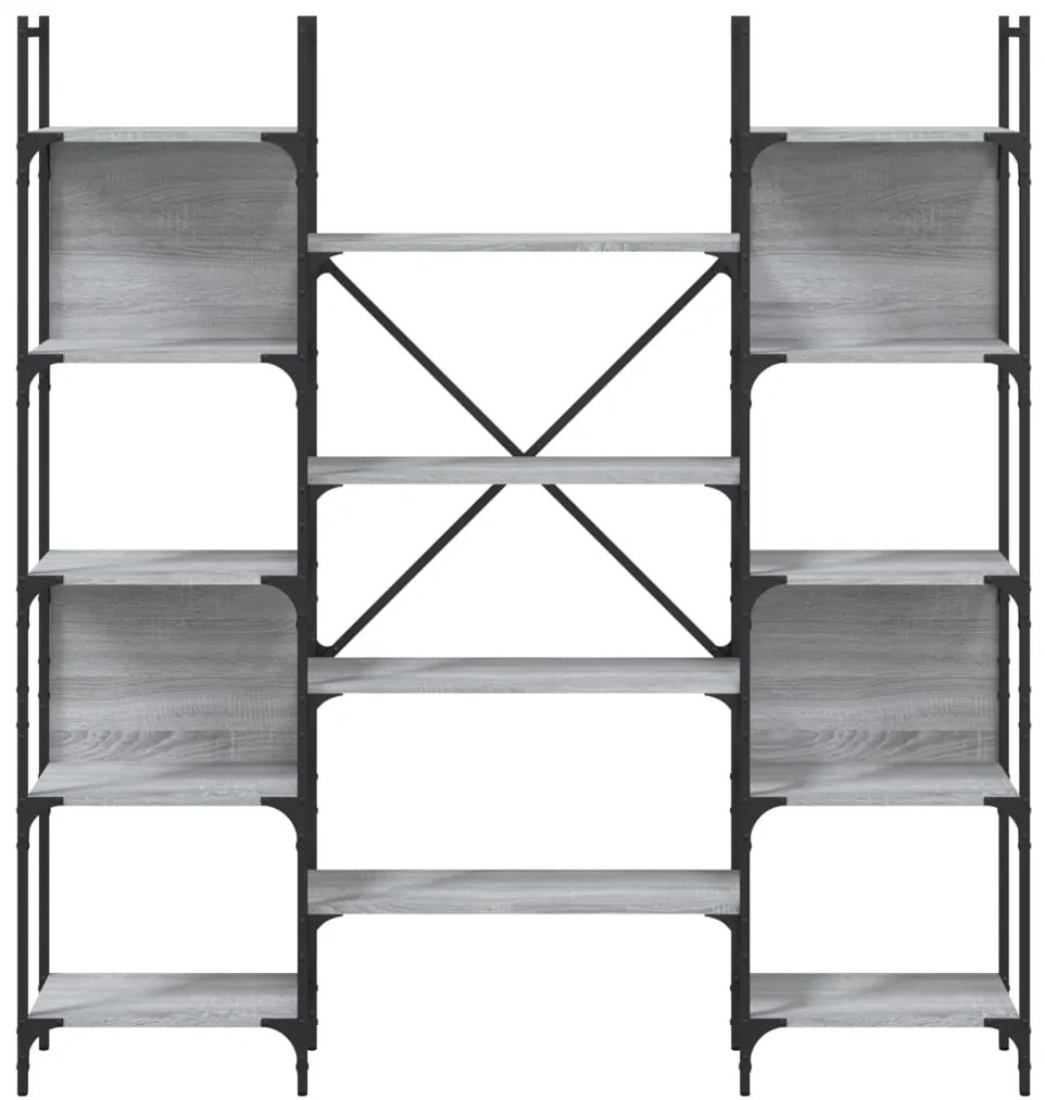 Estante 155,5x24x166,5 cm derivados de madeira cinzento sonoma