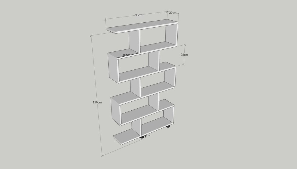Estante Elif – Branco – 90x156 cm