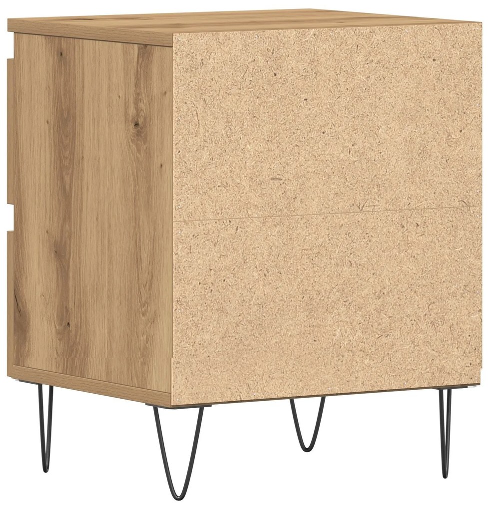 Cabeceira de Cama vidaXL Carvalho Artisan 40x35x50 cm Madeira de Engen