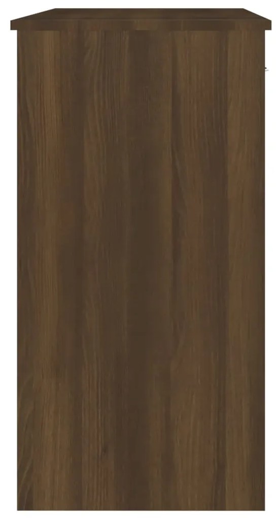 Secretária 80x40x75 cm derivados de madeira carvalho castanho