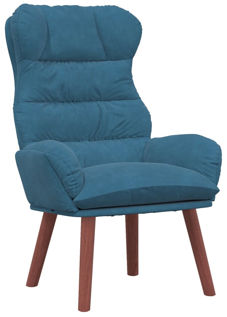 Poltrona Relaxante Veludo Azul