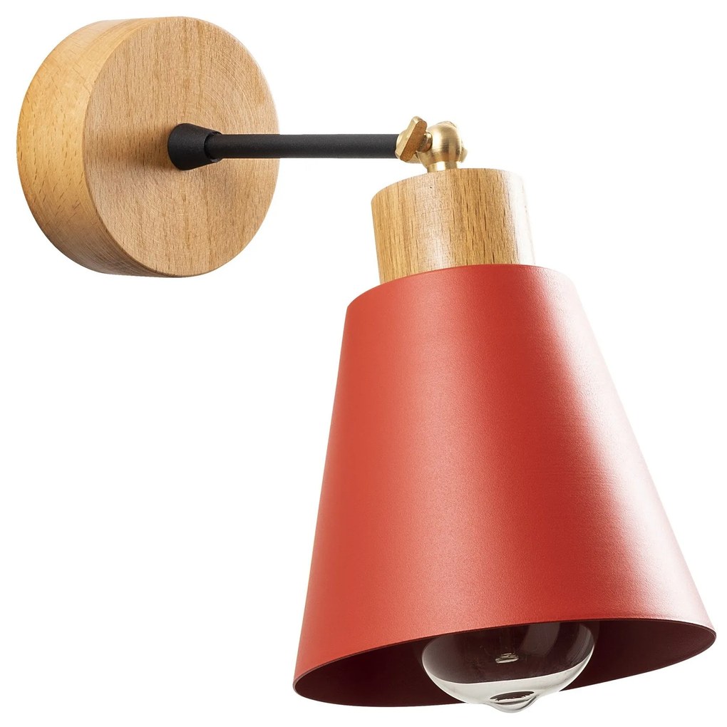 Wall Lamp Manavgat – Vermelho – Diâmetro 14 cm x Altura 25 cm