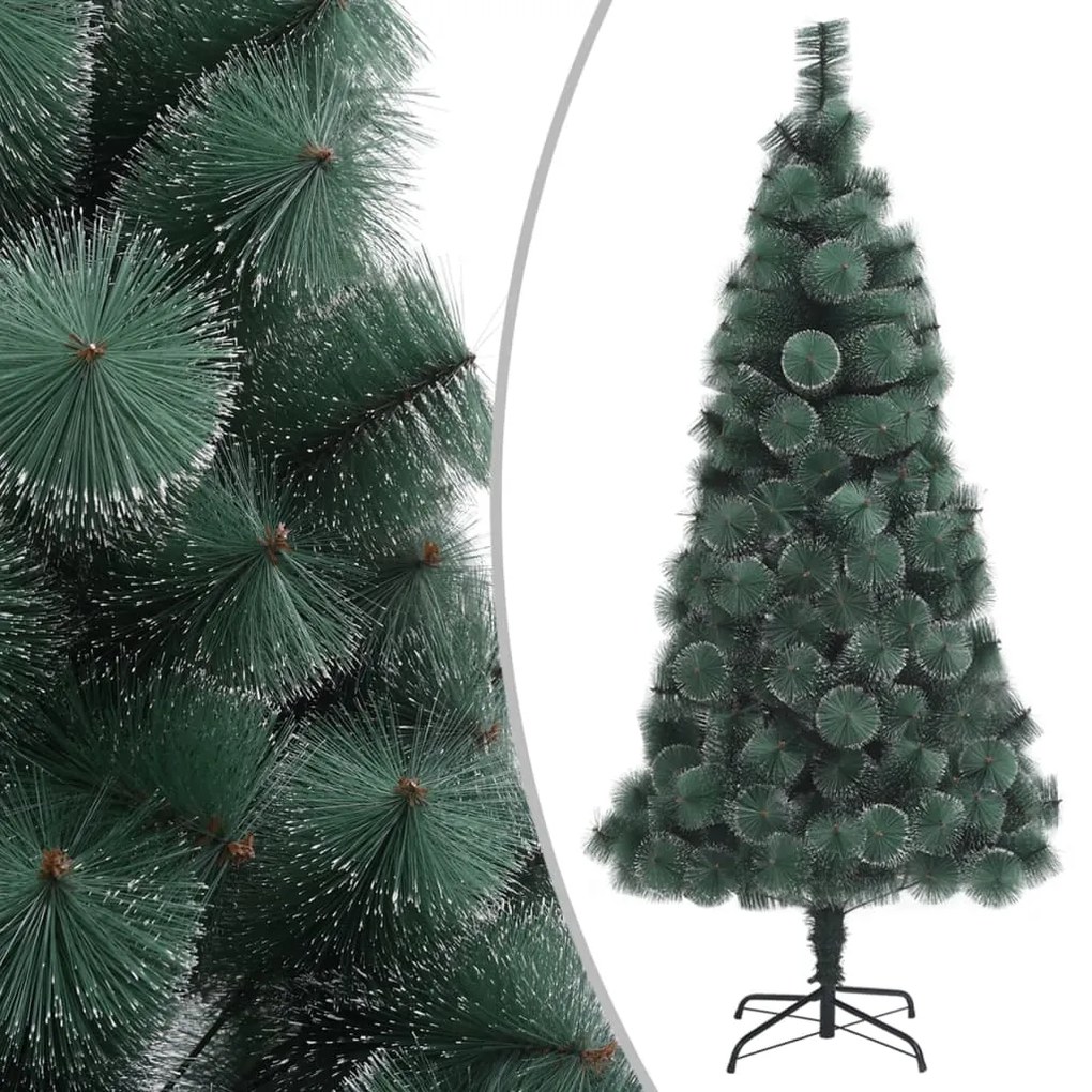 vidaXL Árvore de Natal artificial com suporte 120 cm PET verde