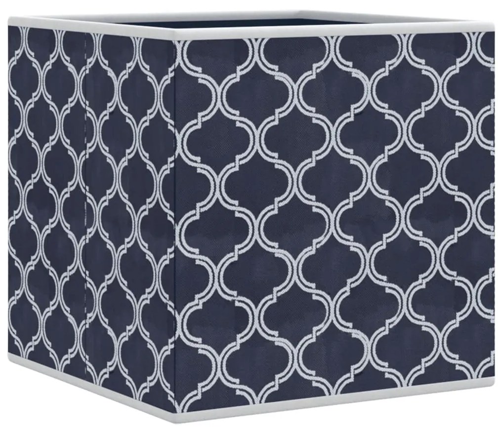 Caixas de arrumação dobráveis 10 pcs 32x32x32 cm TNT azul