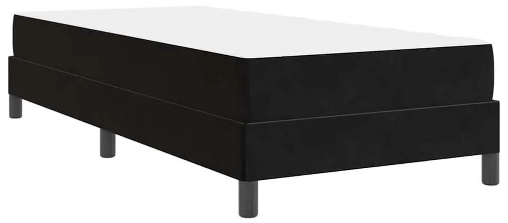 Cama box spring com colchão Preto 80 x 200 cm Veludo