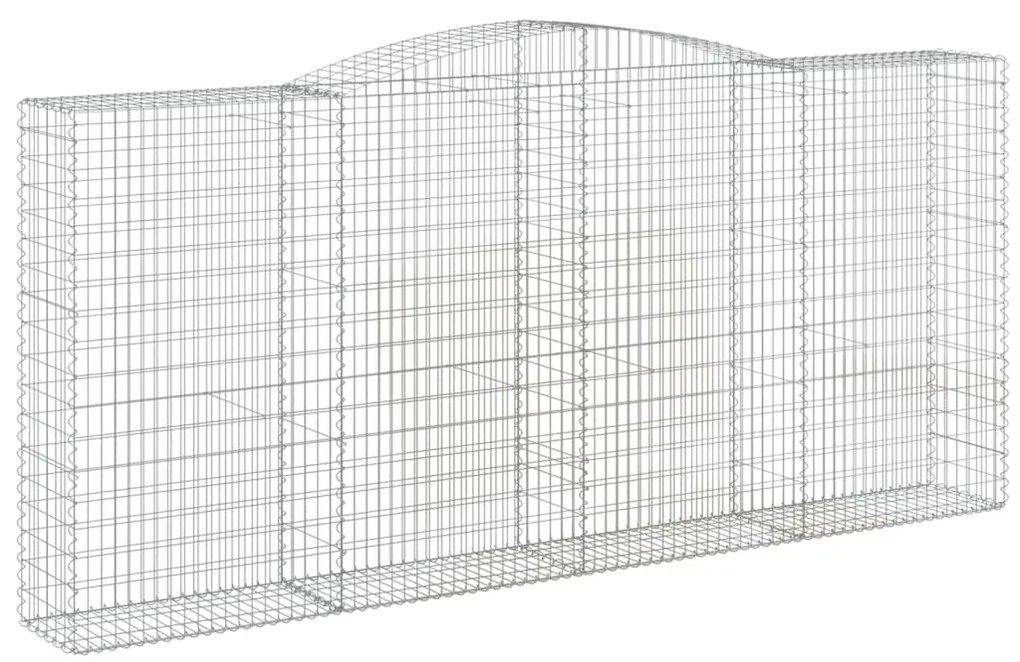 Cestos gabião arqueados 3pcs 400x50x180/200cm ferro galvanizado