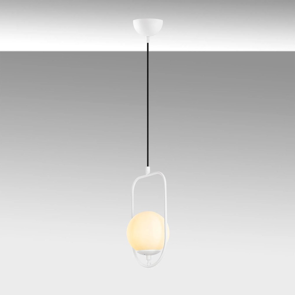 Candeeiro de Teto Skew – Branco – 20 cm Largura, Altura Máx 171 cm, Al