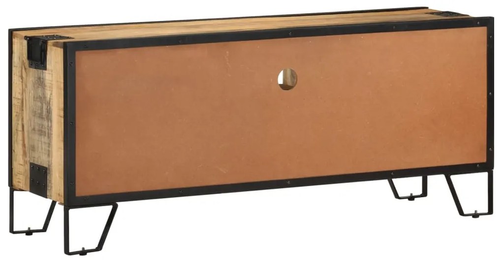 Móvel de TV 110x31x46 cm madeira de mangueira áspera