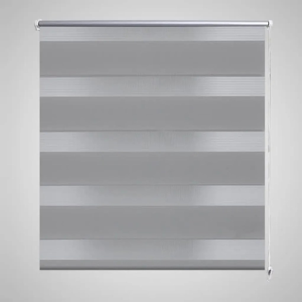 vidaXL Estore de rolo 100 x 175 cm, linhas de zebra / Cinza