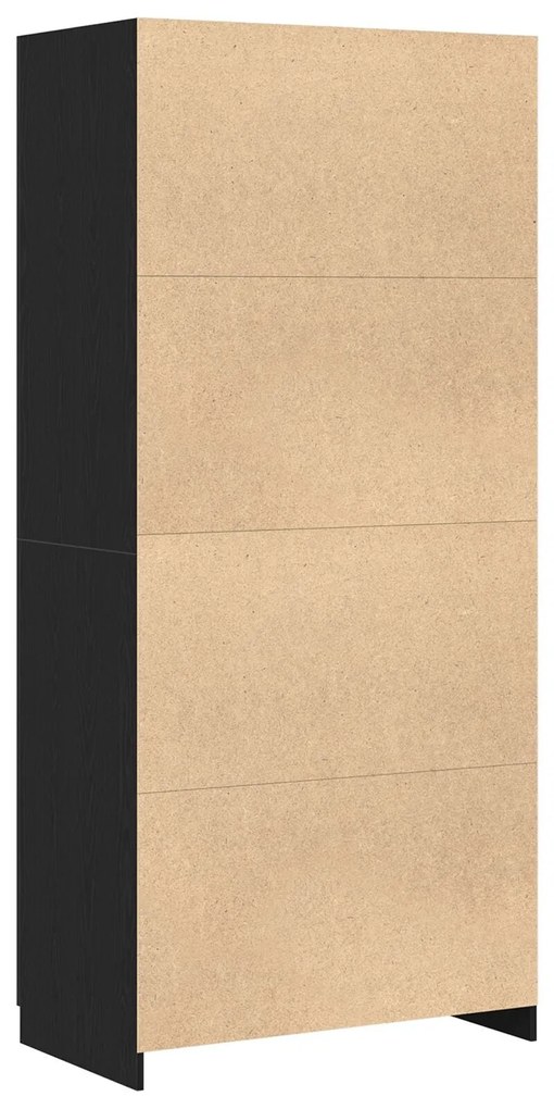 Guarda-roupa vidaXL Carvalho Preto 90x52x200 cm Madeira engenheirada