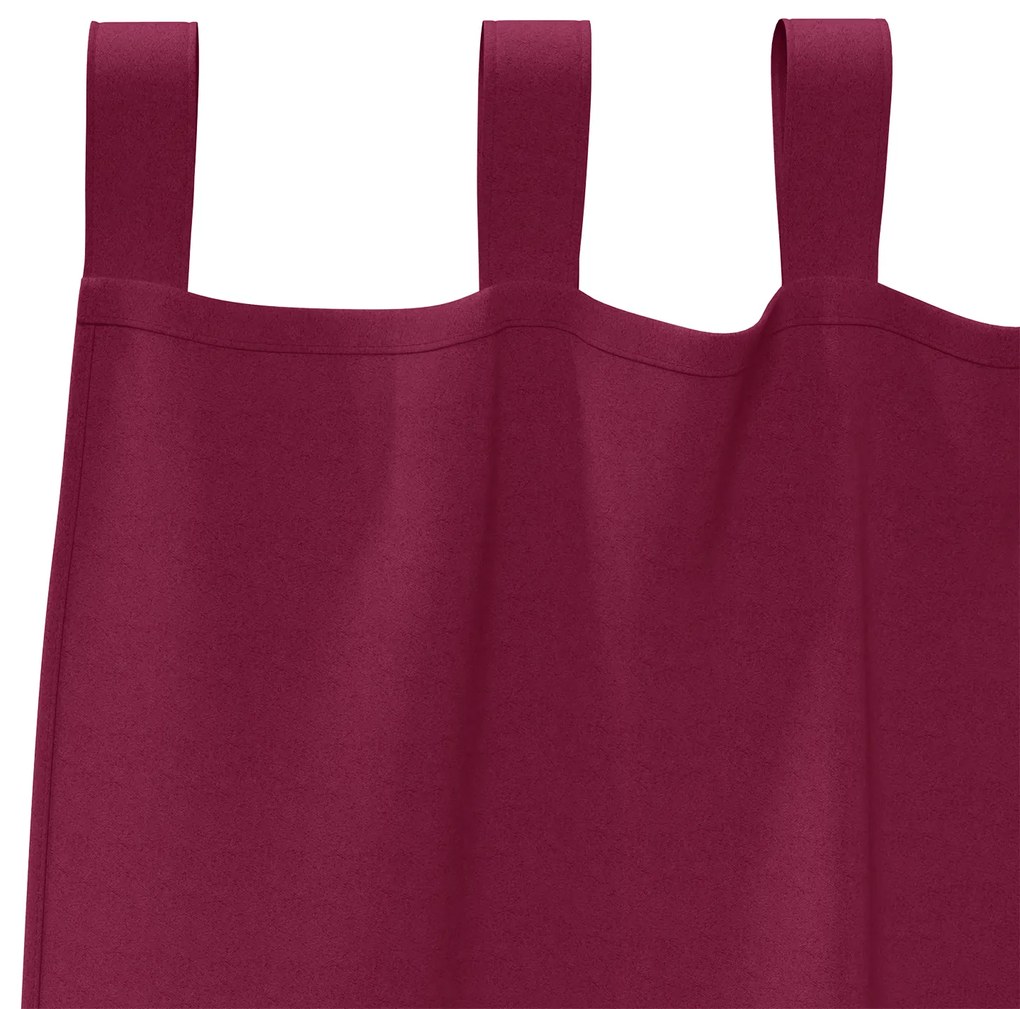 Cortinas opacas 2 pcs vermelho tinto 225 x 140 cm Poliéster