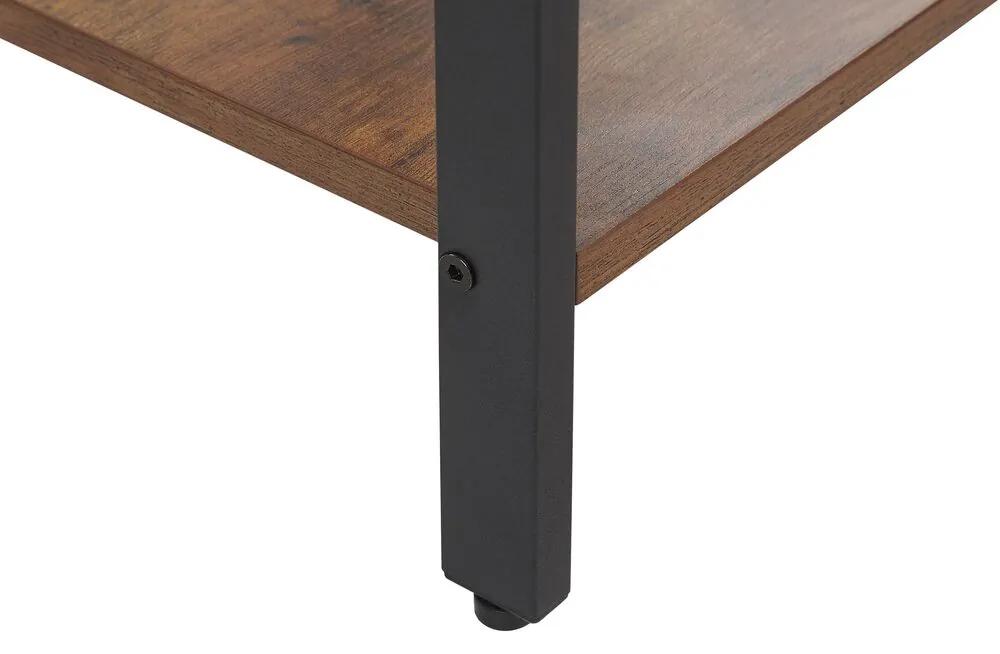 Mesa de apoio com 1 gaveta em madeira escura VESTER Beliani