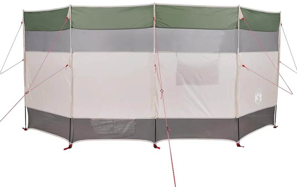 Corta-vento de campismo 366x152x152 cm impermeável verde