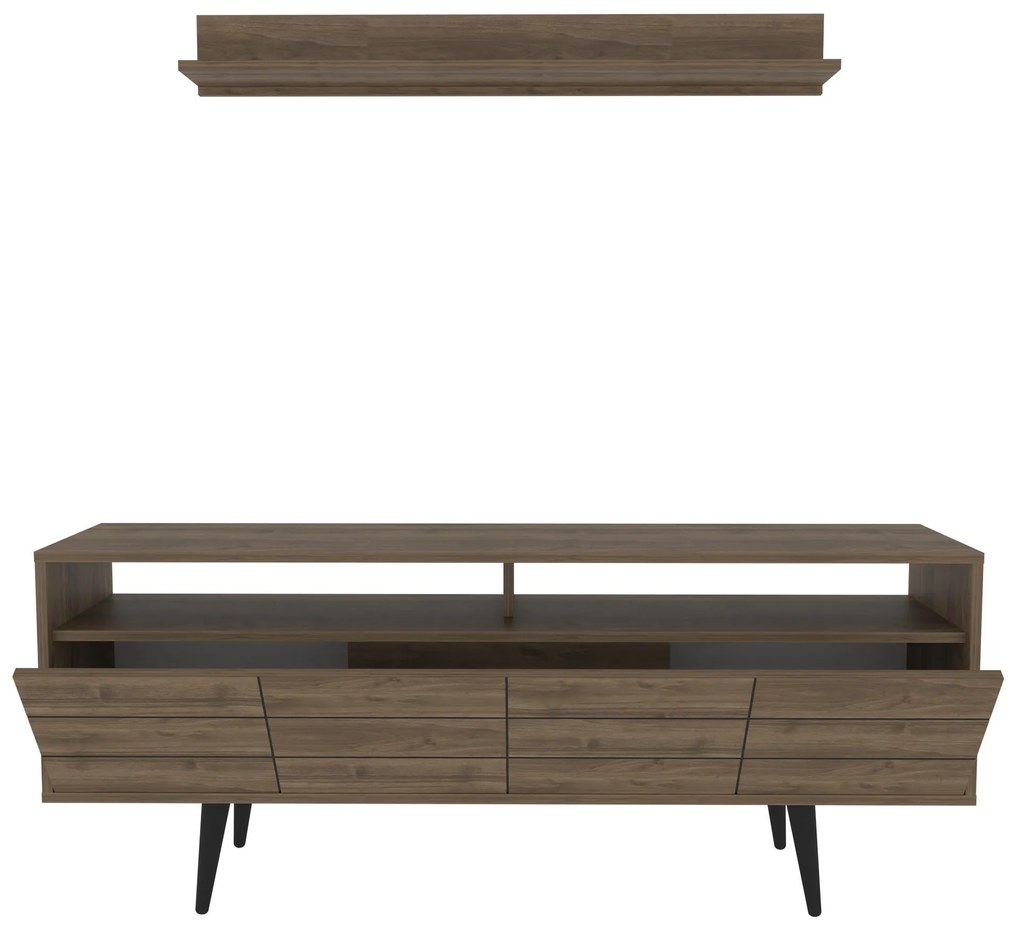Móvel de TV Ola – Nogueira – 160 cm x 35 cm x 64,5 cm