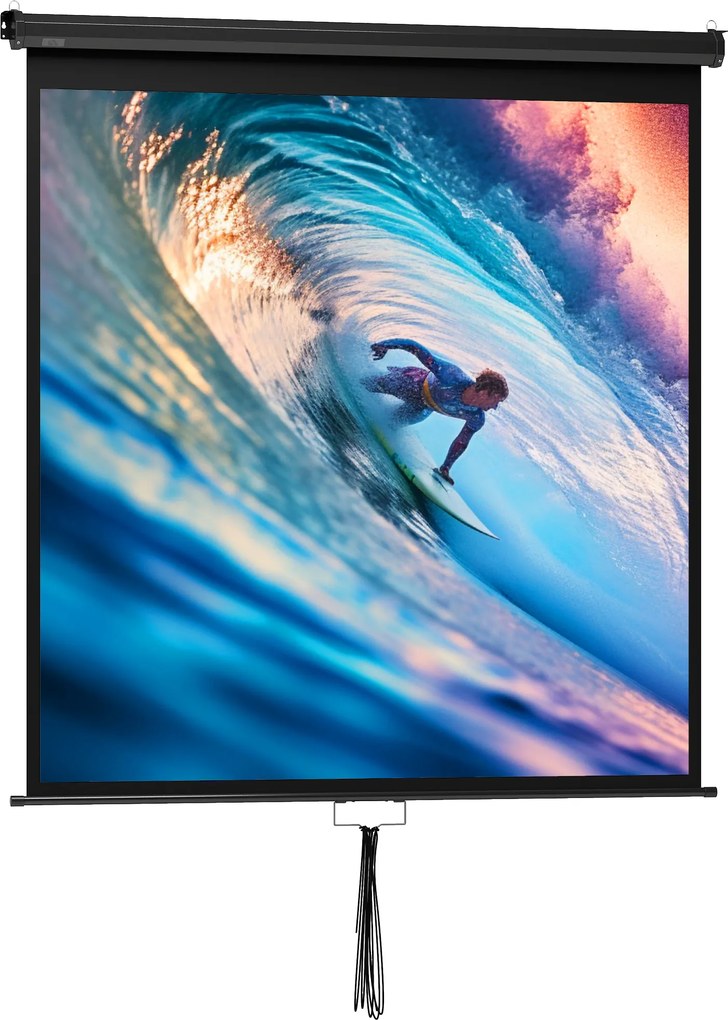 HOMCOM Ecrã de projeção TV e Home Cinema de 216 cm para projetor 1:1 4K HD, 146L x 146H cm | Aosom Portugal