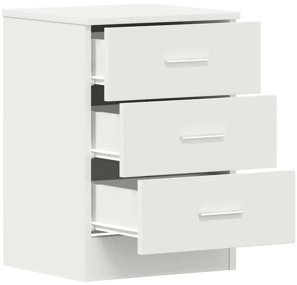 Mesa de cabeceira 38x35x56 cm derivados de madeira branco