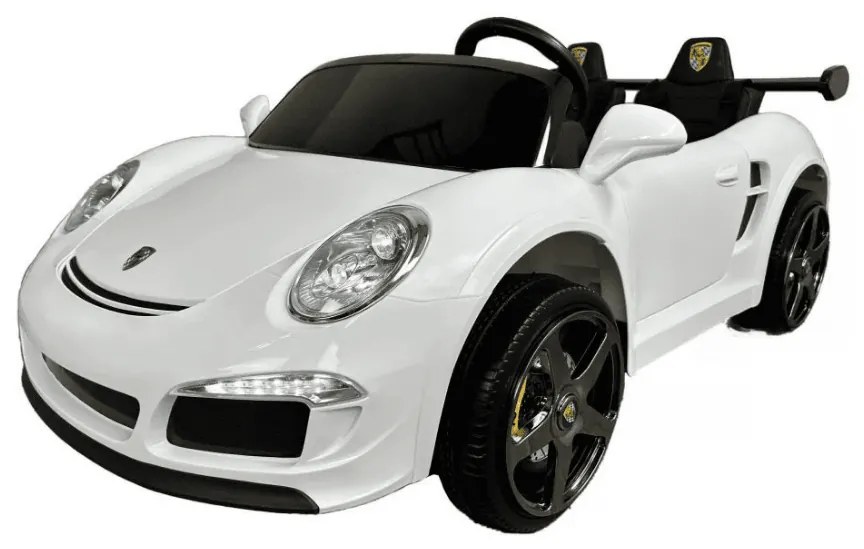 Carro elétrico para crianças Desportivo RUF CTR3 24V 2.4G MP4, Rodas de borracha, 2 lugares em pele sintética Branco