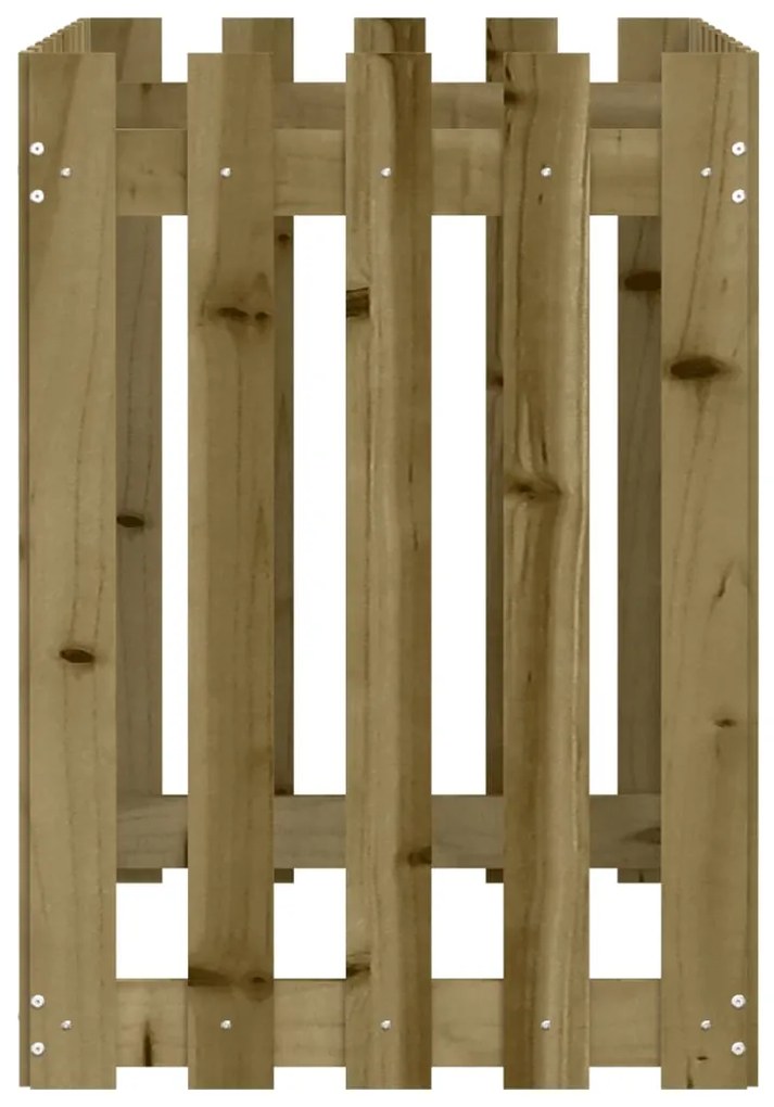 Canteiro elevado c/ design cerca 100x50x70 cm pinho impregnado