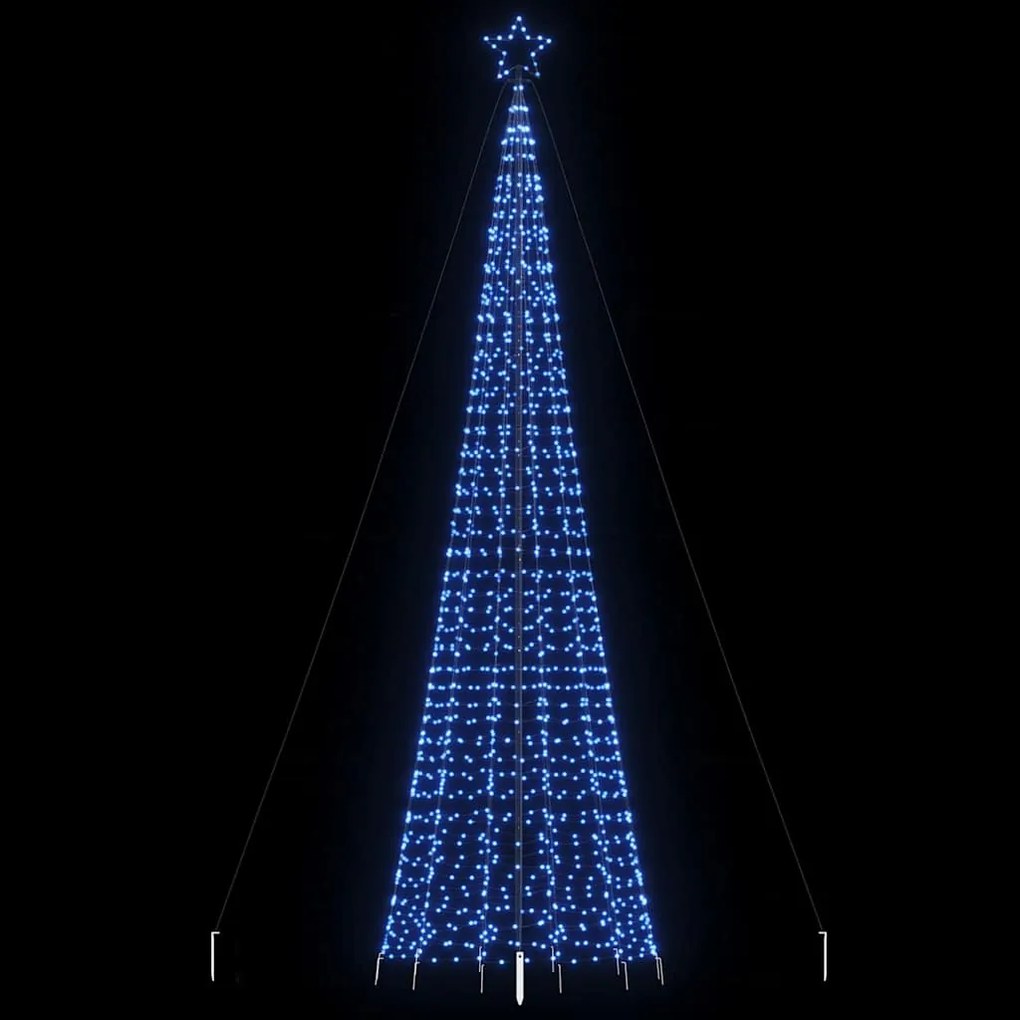 Árvore de Natal LED com Spikes 1534 LEDs Azul 500 cm