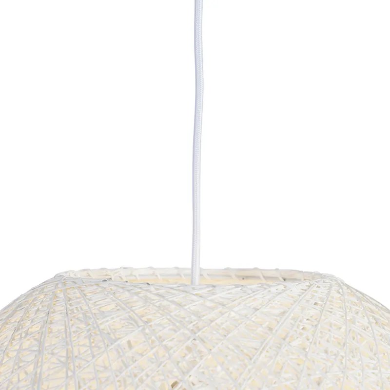 Candeeiro de suspensão rústico branco 45 cm - Corda Design,Country / Rústico,Moderno
