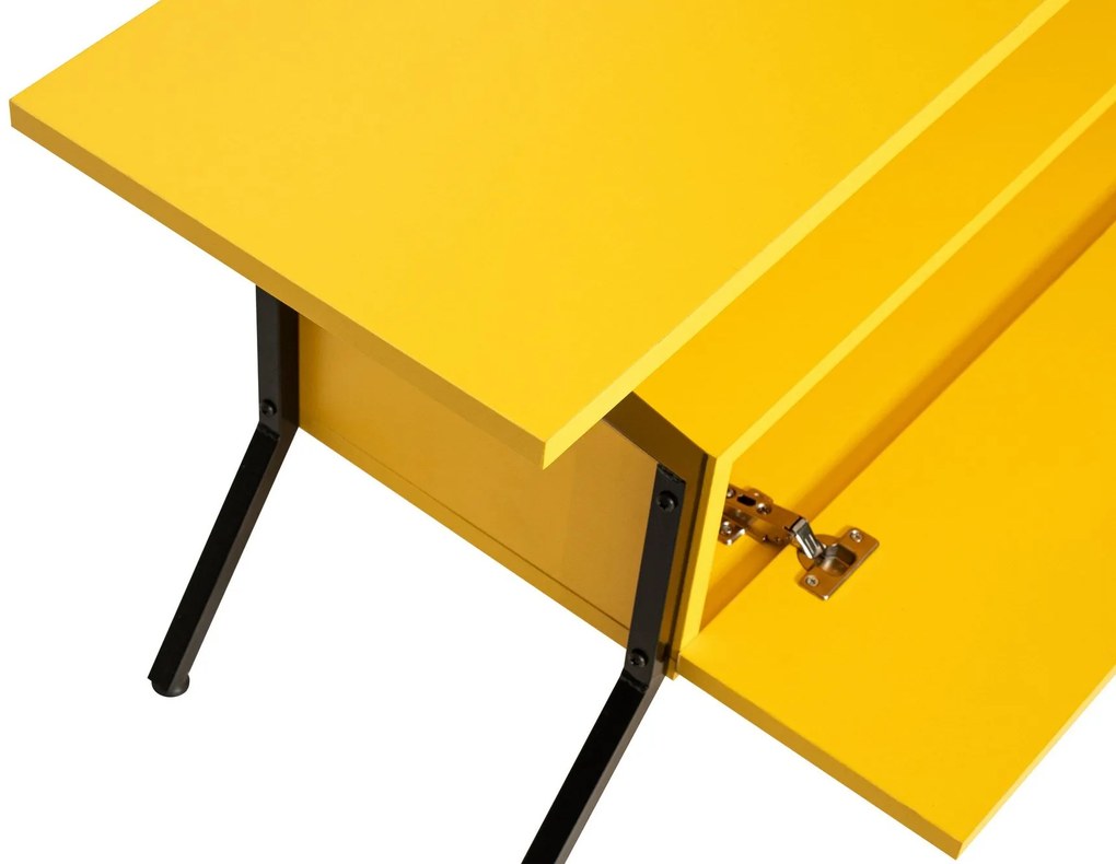 Móvel TV Tarz – Amarelo/Preto – 125x54x35 cm