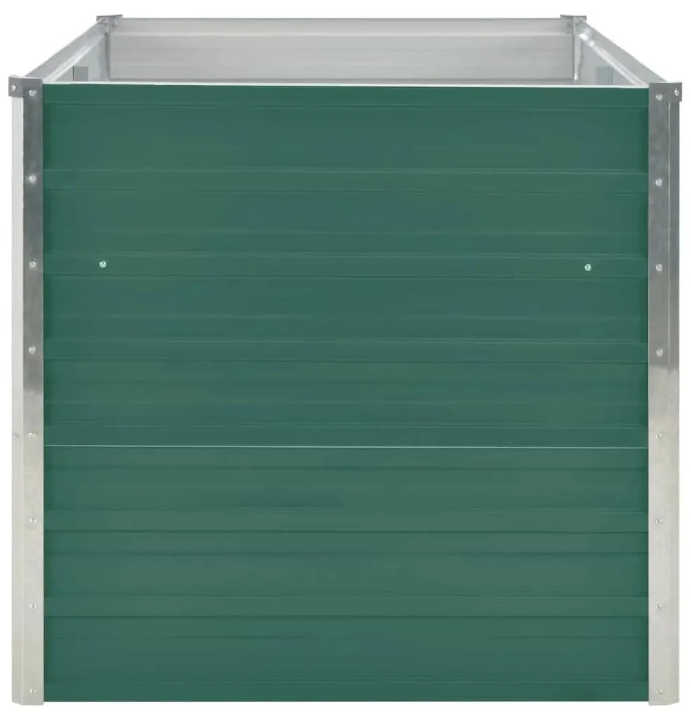 Canteiro de jardim elevado 160x80x77cm aço galvanizado verde