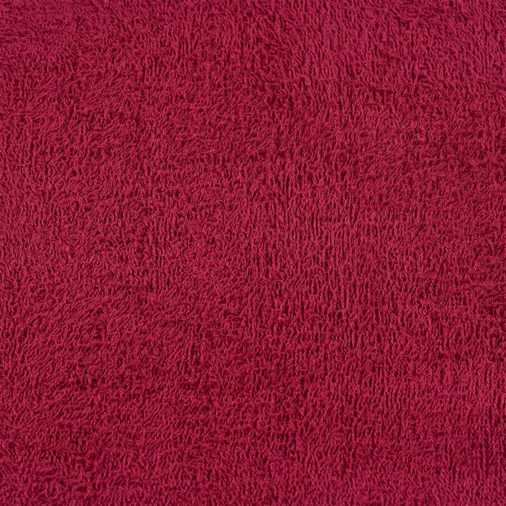 8 pcs Conjunto de toalhas 360 gsm 100% algodão bordô