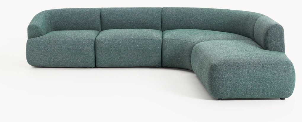Sofá de canto modular em bouclé Sofia (4 lugares)