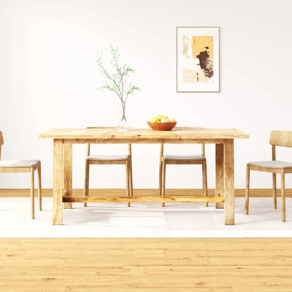 vidaXL Mesa de jantar madeira de mangueira maciça 180 cm