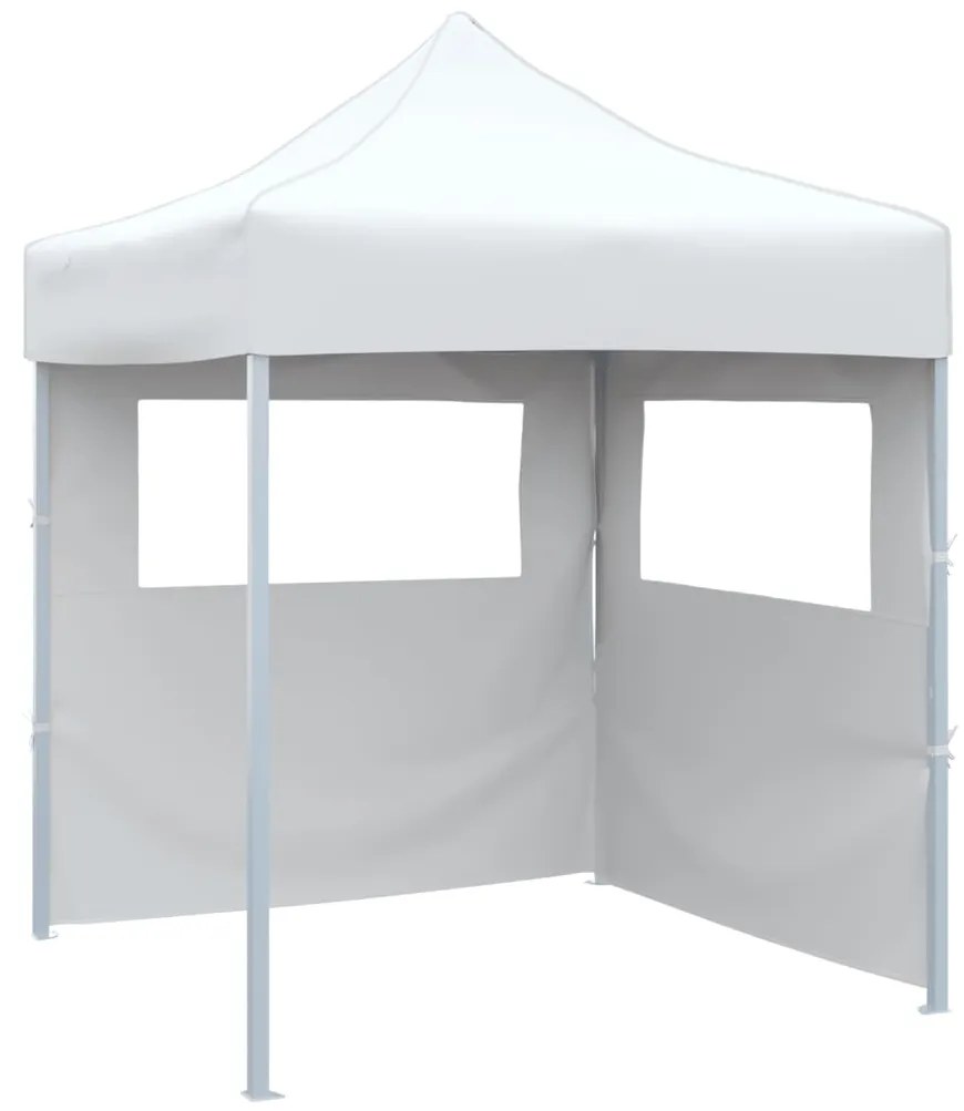 Tenda dobrável profissional festas 2 paredes 2x2m aço branco