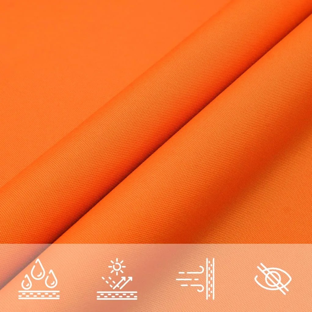 Para-sol estilo vela tecido oxford retangular 3x6 m laranja