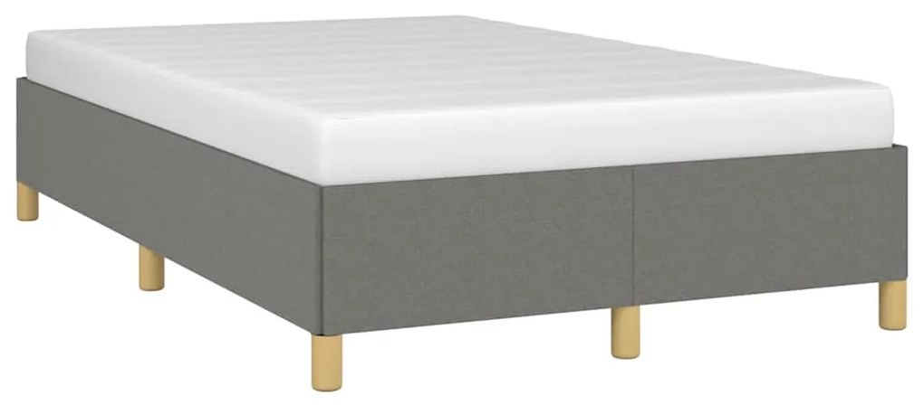 Estrutura de cama sem colchão cinza escuro 120x190 cm tecido