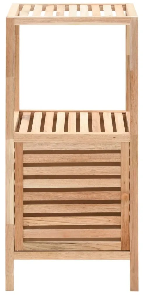 Armário de arrumação para WC nogueira maciça 39,5x35,5x86 cm