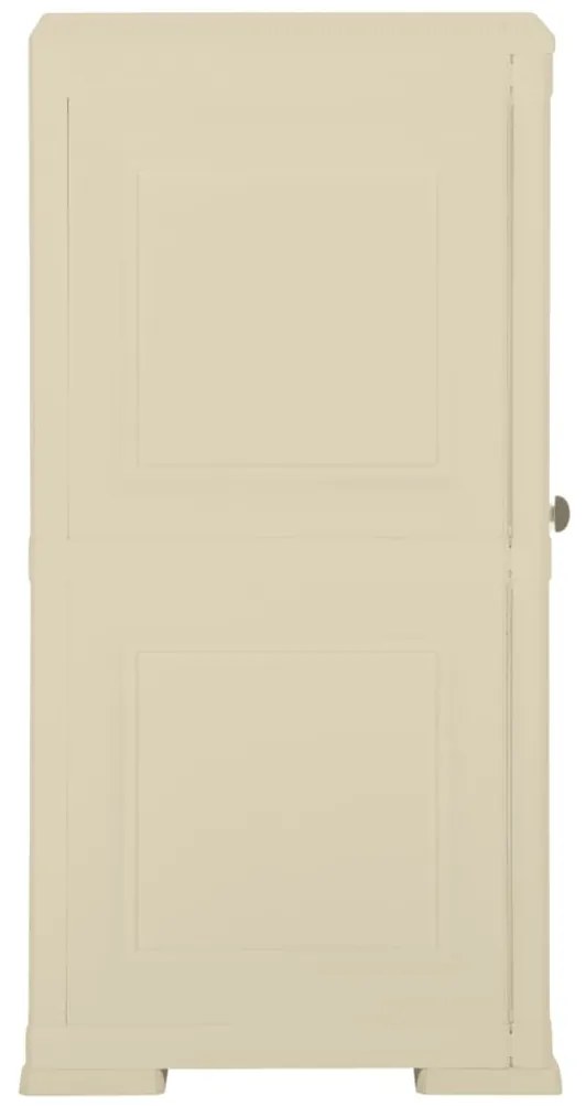 Armário de plástico 40x43x85,5 cm design de madeira branco nata