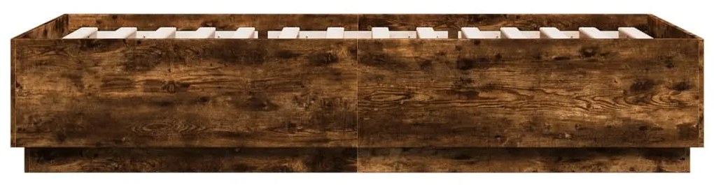 Estrutura cama 90x200 cm derivados de madeira carvalho fumado