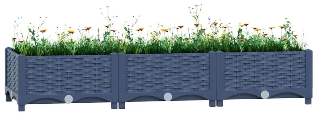 Canteiro elevado 120x40x23 cm polipropileno