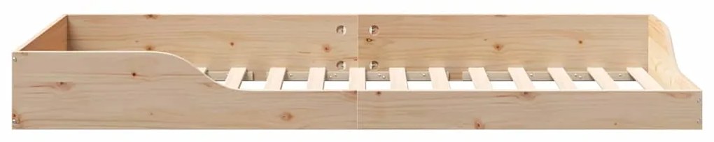 Estrutura de cama de chão Castanho 90 x 210 cm