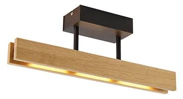 Candeeiro de tecto rústico madeira LED - HOLZ Moderno