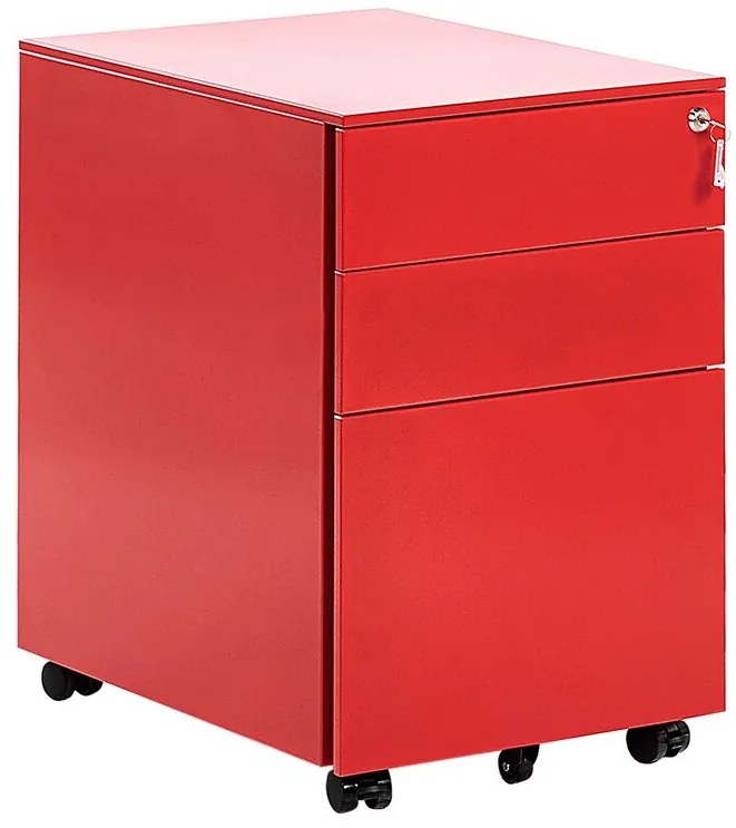 Armário de metal vermelho 39 x 50 cm CAMI Beliani